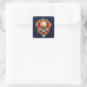 Fire Breather Design Vierkante Sticker (Tas)