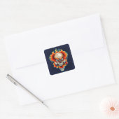 Fire Breather Design Vierkante Sticker (Envelop)