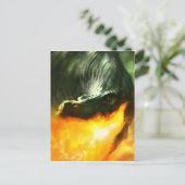 Fire-Breathing Dinosaur of Dragon van Michael Mahe Briefkaart (Staand voorkant)