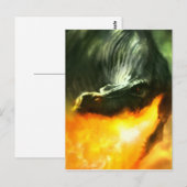 Fire-Breathing Dinosaur of Dragon van Michael Mahe Briefkaart (Voorkant / Achterkant)
