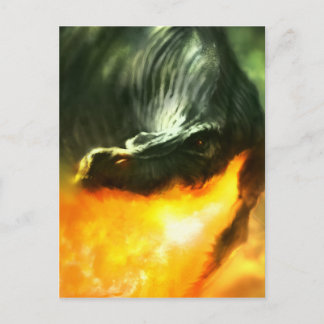 Fire-Breathing Dinosaur of Dragon van Michael Mahe Briefkaart