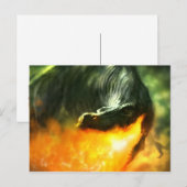 Fire-Breathing Dinosaur of Dragon van Michael Mahe Briefkaart (Voorkant / Achterkant)