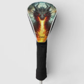 Fire Breathing Dragon gepersonaliseerd Golfheadcover (Voorkant)