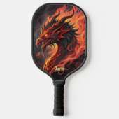 Fire Breathing Dragon gepersonaliseerd Pickleball Paddle (Achterkant)