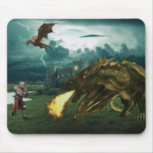 Fire Breathing Dragon Medieval Knight Muismat
