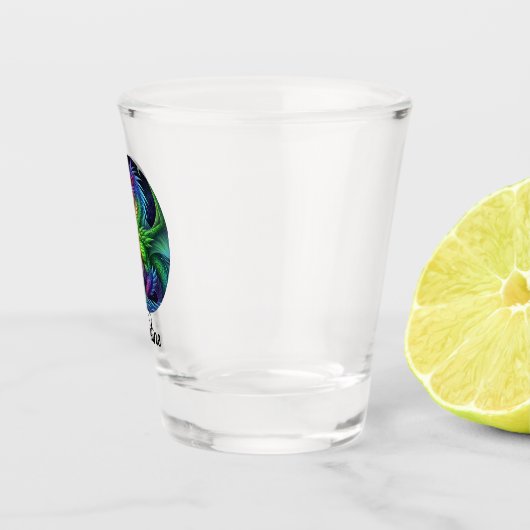 Fire Breathing Dragon Personalized Shot Glas (Rechts)