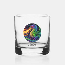 Fire Breathing Dragon Personalized Whisky Glas