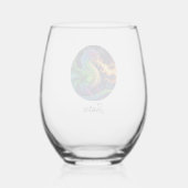 Fire Breathing Dragon Personalized Wijnglas Zonder Voet (Achterkant)