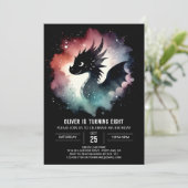 Fire Breathing Dragon Verjaardag Digitaal Kaart (Staand voorkant)