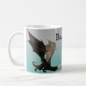 Fire Breathing Dragon Wyvern - Gepersonaliseerd Koffiemok (Links)