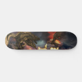 Fire Breathing Dragon Wyvern Volcano Lava Persoonlijk Skateboard (Horizontaal)