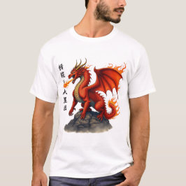 Fire Breathing Red Dragon - episch mythisch wezen T-shirt