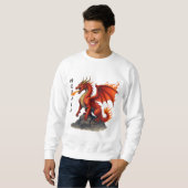 Fire Breathing Red Dragon - episch mythisch wezen Trui (Voorkant volledig)