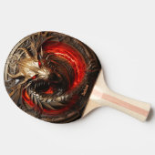 Fire Breathing Red Dragon Personalized Tafeltennisbatje (Zijkant)
