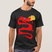 Fire Breathing Red Dragon T-Shirt, Fantasy, ZKOAG T-shirt (Voorkant)