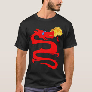 Fire Breathing Red Dragon T-Shirt, Fantasy, ZKOAG T-shirt