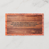 Fire Brick Oven | Hout Visitekaartje (Achterkant)