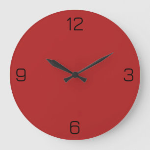 Fire Brick Red B22222 Kleur - Jouw naam toevoegen  Grote Klok
