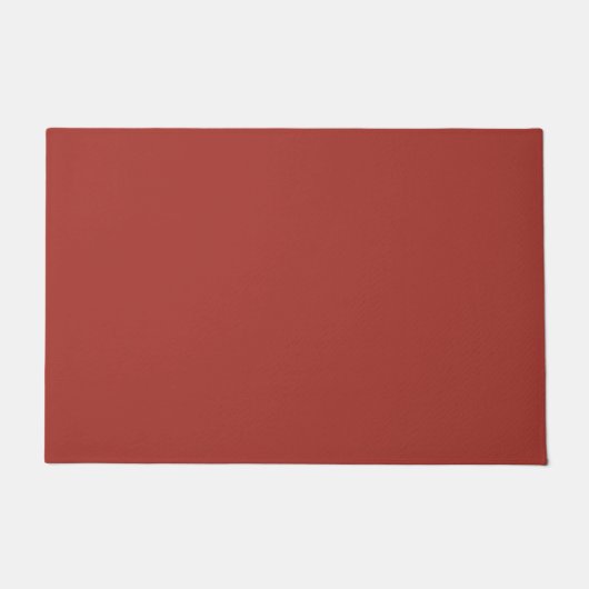 Fire Brick Red Solid Color Print Deurmat (Voorkant)