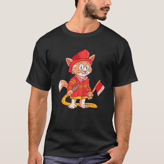 Fire brigade cat t-shirt (Voorkant)