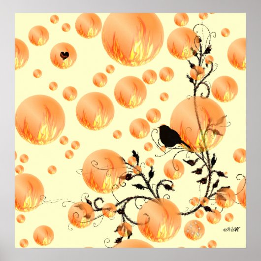 Fire Bubbles! Poster (Voorkant)