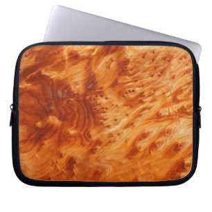 Fire Burl Woodgrain laptophoes Laptop Sleeve