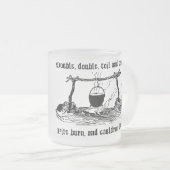 Fire Burn Cauldron Bubble Shakespeare Quote Matglas Koffiemok (Voorkant rechts)