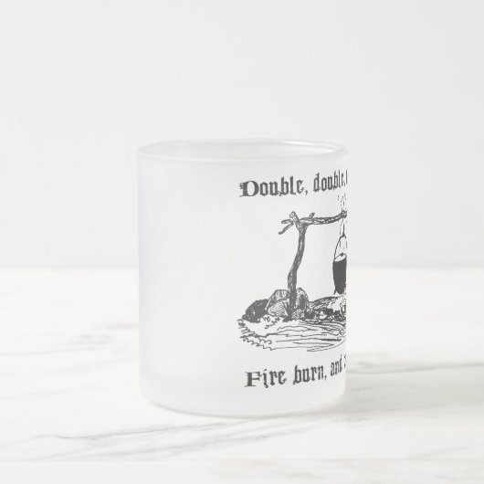 Fire Burn Cauldron Bubble Shakespeare Quote Matglas Koffiemok (Center)