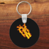 Fire Butcher vliegt op Cleaver Lamb Cleaver Sleutelhanger (Voorkant)