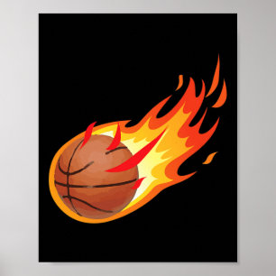 Fire Byll Bysketbyll Shot is vuur en maakt games Poster