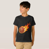 Fire Byll Bysketbyll Shot is vuur en maakt games T-shirt (Voorkant volledig)