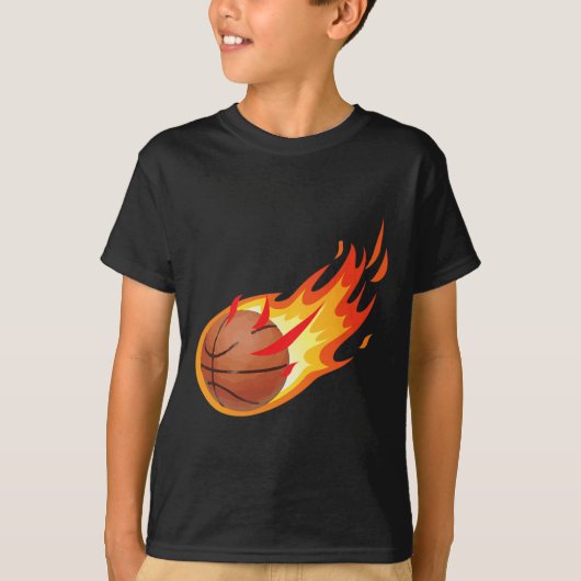 Fire Byll Bysketbyll Shot is vuur en maakt games T-shirt (Voorkant)