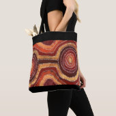 Fire Camp Aboriginal Art Canvas tas (Dichtbij)