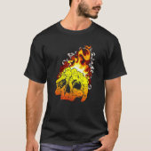 Fire Cat Burning Head Skull Head Bone Skull   T-shirt (Voorkant)