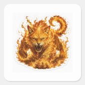 Fire Cat Fantasy Sticker (Voorkant)