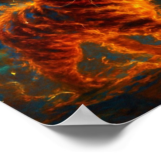 Fire Cat Magic Fantasy Art Poster (Hoek)