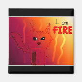 Fire Cat Magnet (Voorkant)