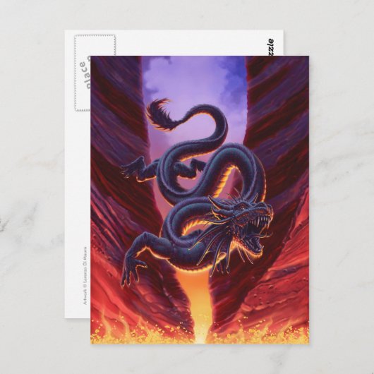 "Fire Cavern" Briefkaart (Voorkant / Achterkant)