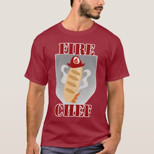 Fire Chef Funny Cooking Time Design T-shirt (Voorkant)