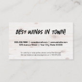 Fire Chicken Logo | Achtergrond hout Visitekaartje (Achterkant)