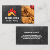 Fire Chicken Wing Logo | Fried Chicken Visitekaartje (Voorkant / Achterkant)
