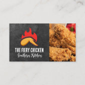 Fire Chicken Wing Logo | Fried Chicken Visitekaartje (Voorkant)