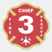 Fire Chief Badge Sticker (Voorkant)