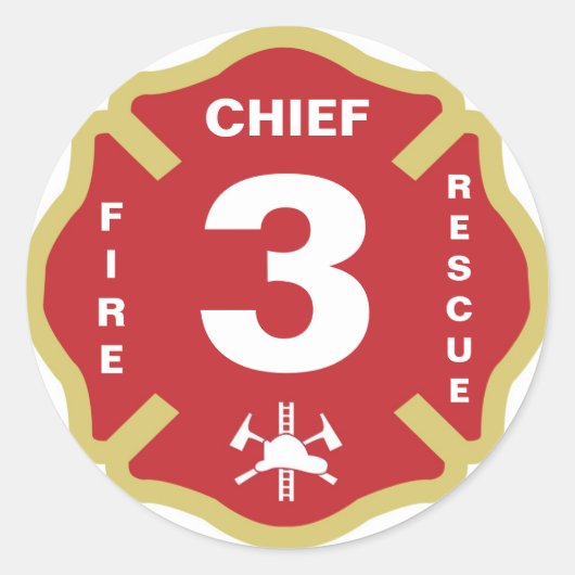 Fire Chief Badge Sticker (Voorkant)