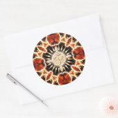 Fire Circle Golden Om Spirit Ronde Sticker (Envelop)