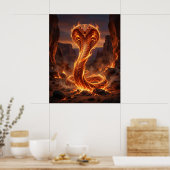 Fire Cobra Ember Canyon Poster (Keuken)