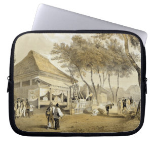 Fire Company's House and Engine, Yokuhama, uit 'N Laptop Sleeve