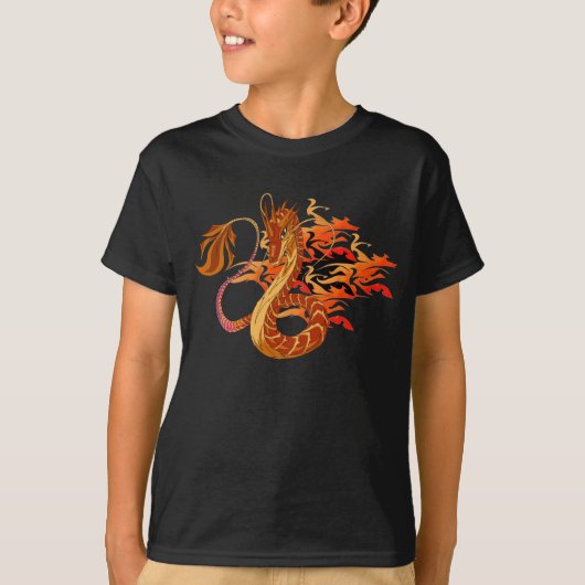 Fire Coral Dragon Kind Donkere T-shirt (Voorkant)