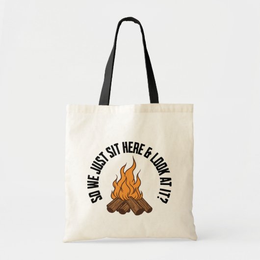 fire cottage campfire heated rivalry tote bag (Voorkant)