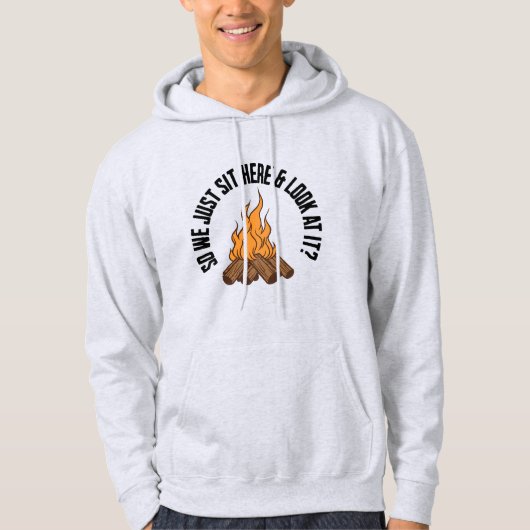 fire cottage camping heated rivalry hoodie (Voorkant)